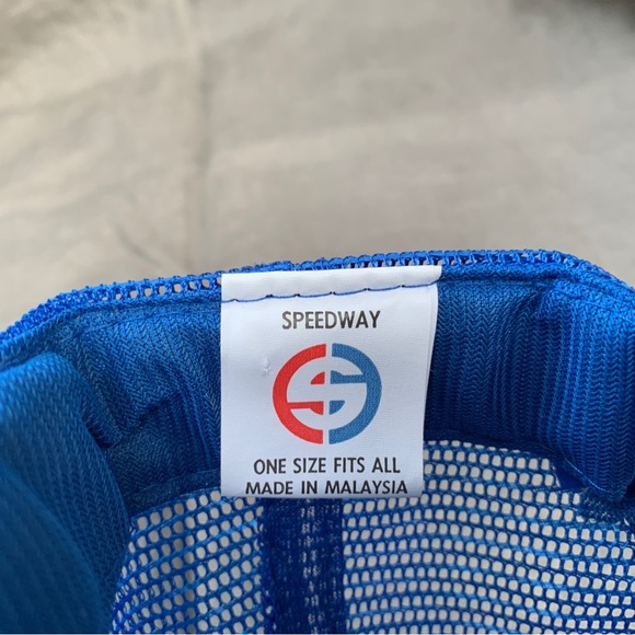 Vintage Floyd’s Marathon Oil Gas Station Blue Snap-Back Trucker Hat Cap Mesh - Picture 4 of 4